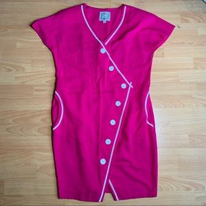 Vintage Beau David pink dress with buttons